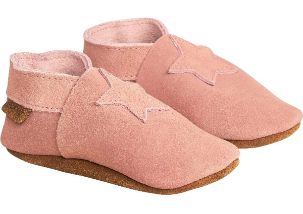 En Fant Kinder Soft shoes Elastic Slipper Suede E813110-Old Rose
