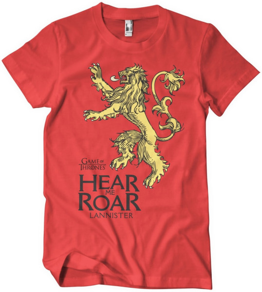 Game of Thrones T-Shirt LannisterHear Me Roar T-Shirt WB-1-GOT002-H7-3