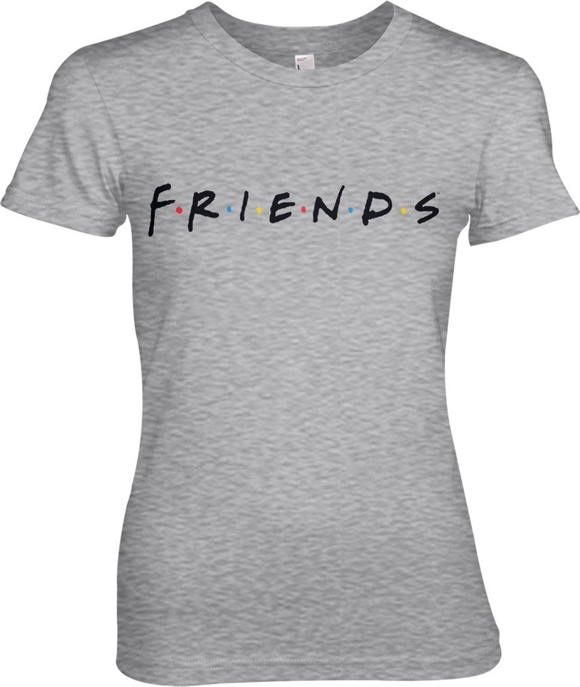 Friends Logo Girly Tee Damen T-Shirt Heather-Grau - Damen