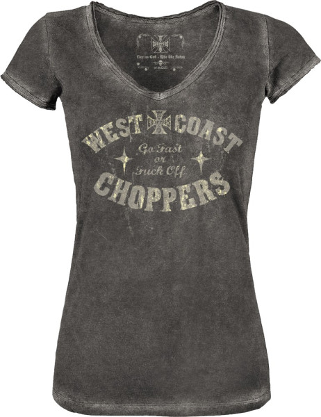 WCC West Coast Choppers Female Shirts Go Fast V Neck