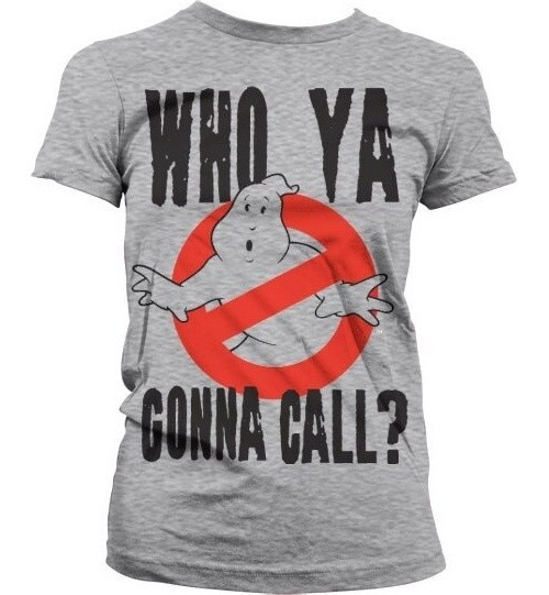 Ghostbusters Who Ya Gonna Call? Girly T-Shirt Damen Heather-Grey