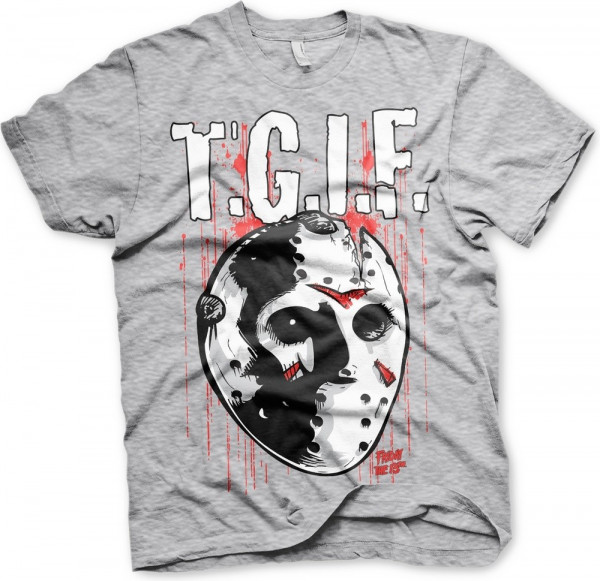 Friday The 13th T.G.I.F. T-Shirt Heather-Grey