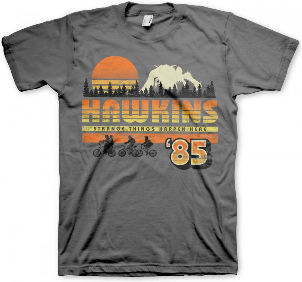 Stranger Things Hawkins '85 Vintage T-Shirt Dark-Grey