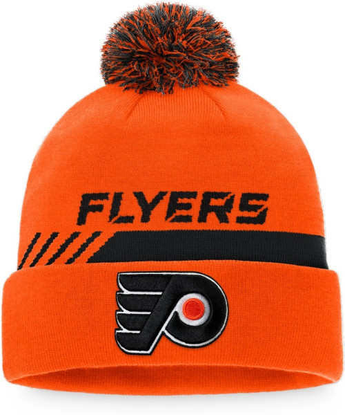 Fanatics Mütze Wintermütze Authentic Pro Umkleideraum gefesselt Pom stricken NHL Philadelphia Flyer 151050