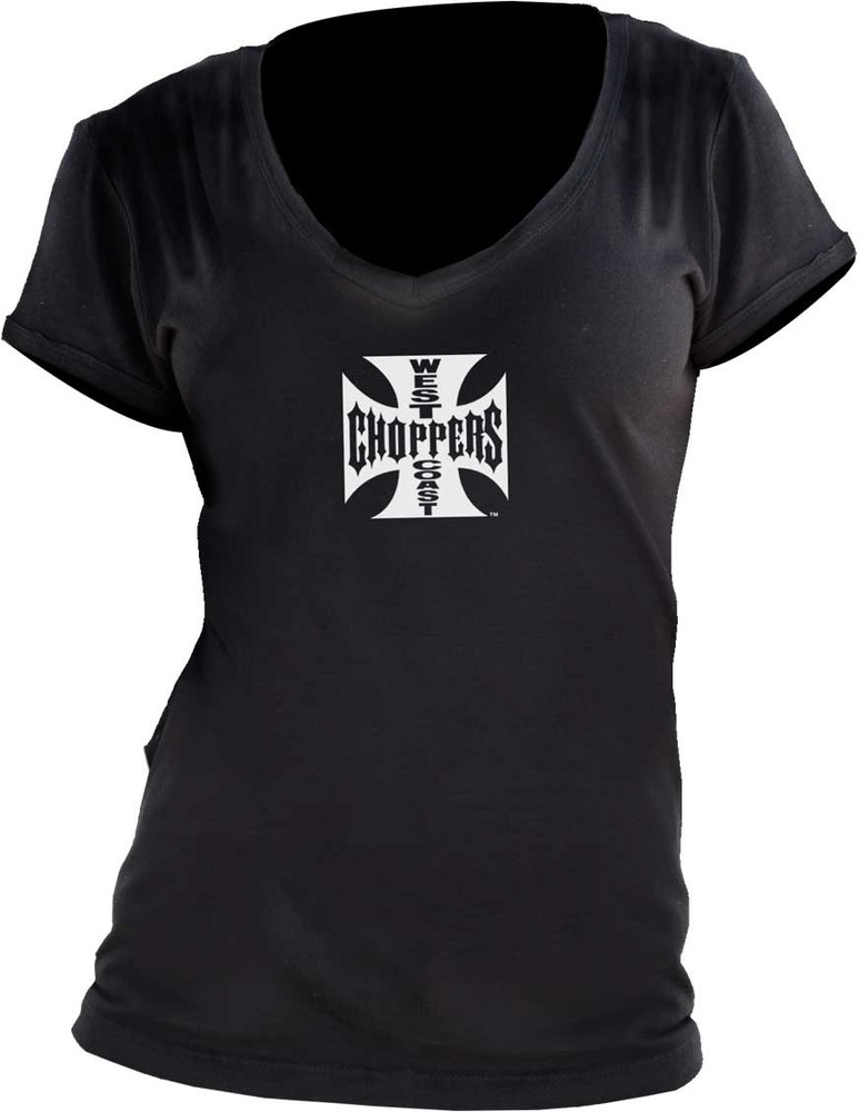 WCC West Coast Choppers Ladys T-Shirt OG Logo Schwarz - Damen