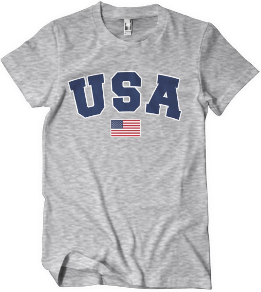 USA Varsity T-Shirt Heather-Grey