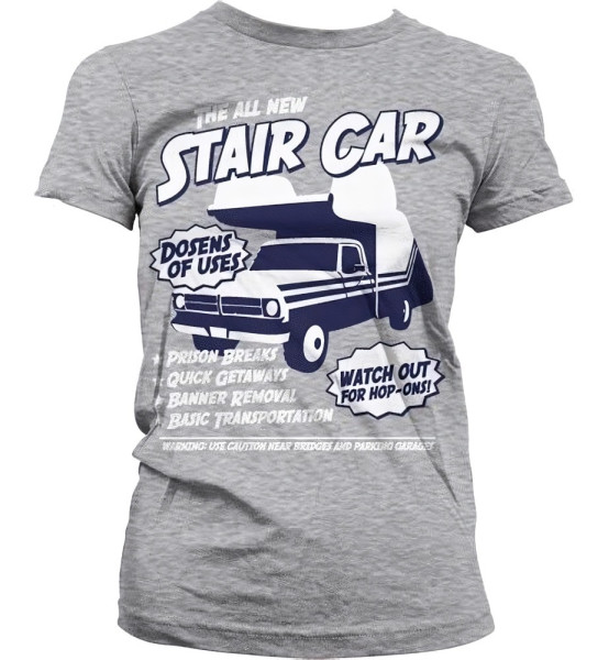 Hybris Stair Car Girly T-Shirt Damen Heather-Grey
