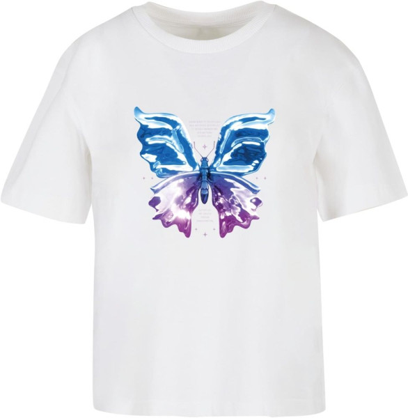 Miss Tee Damen T-Shirt Chromed Butterfly Tee MST034
