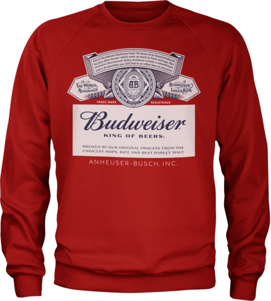 Budweiser Label Sweatshirt Red