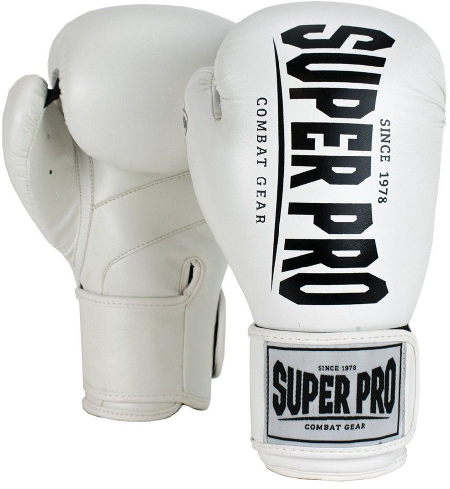 Super Pro Combat Gear Champ Boxhandschuhe Weiß/Schwarz - Herren / Unisex