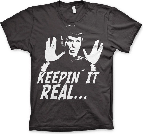 Star Trek Spock Keepin' It Real T-Shirt Dark-Grey