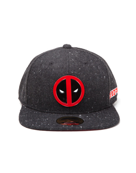 Deadpool Classic Style Guide Cap Metal Badge Logo Snapback Black