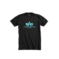 Alpha Industries Basic T-Shirt Black/Blue Alpha Industries Basic T-Shirt Black/Blue