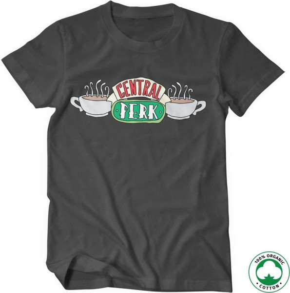 Friends Central Perk Organic T-Shirt Dark-Grey