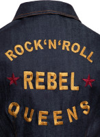 Preview: Queen Kerosin Damen Retro Denim Worker Kleid "Rockn Roll Rebel Queens" QKU46029 Preview: Queen Kerosin Damen Retro Denim Worker Kleid "Rockn Roll Rebel Queens" QKU46029