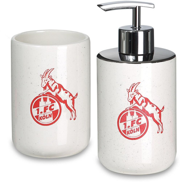 1. FC Köln Bad-Set - Seifenspender & Zahnputzbecher 4030239