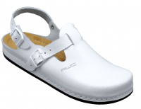 AWC Footwear Berufsschuhe Sandale mit Ristschnalle mit PU Sohle in Weiß