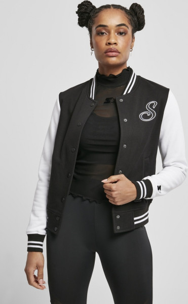 Starter Black Label Damen Jacke Ladies Sweat College Jacket Black/White