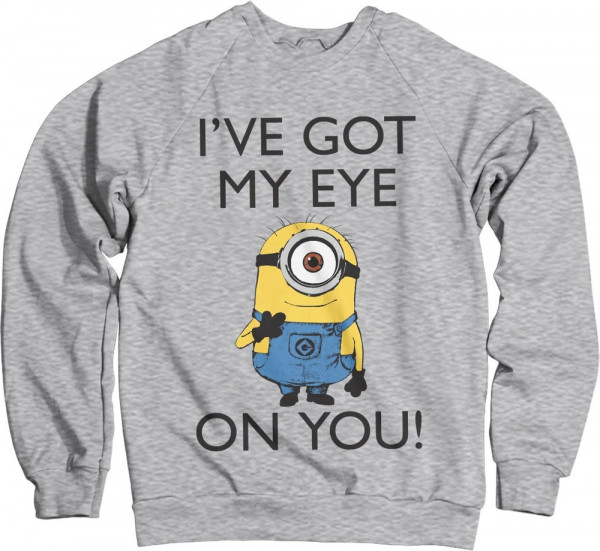 Minions I Got My Eye On You Sweatshirt Heather-Grey