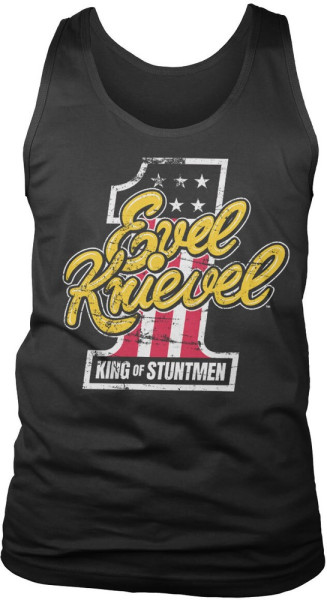 Evel Knievel King Of Stuntmen Tank Top Black