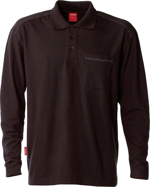 Kansas Longsleeve Poloshirt Langarm 7393 PM Schwarz