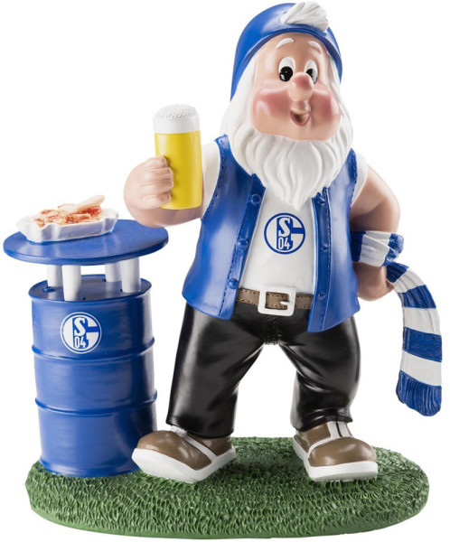 FC Schalke 04 S04 Gartenzwerg Stehtisch Fussball Blau