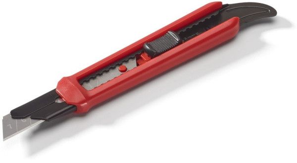 Hultafors Handwerkzeug Cuttermesser mit Taste und gebogener Finne