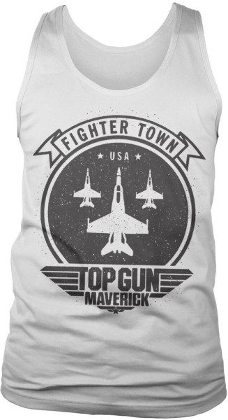 Top Gun Maverick Fighter Town Tank Top White