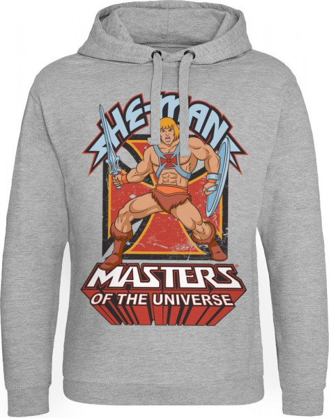 Masters Of The Universe He-Man Baseball Epic Hoodie Heather-Grey