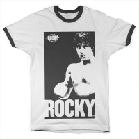Rocky Vintage Photo Ringer Tee T-Shirt White-Black Rocky Vintage Photo Ringer Tee T-Shirt White-Black