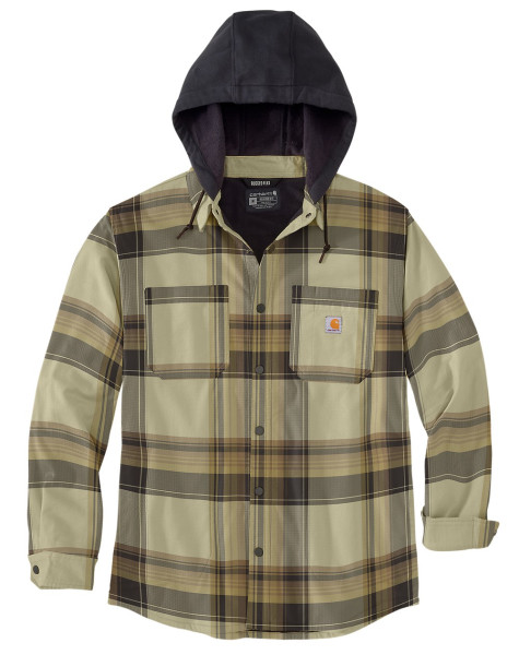 Carhartt Jacke Flannel Sherpa-Lined Shirt Jac Dark Brown