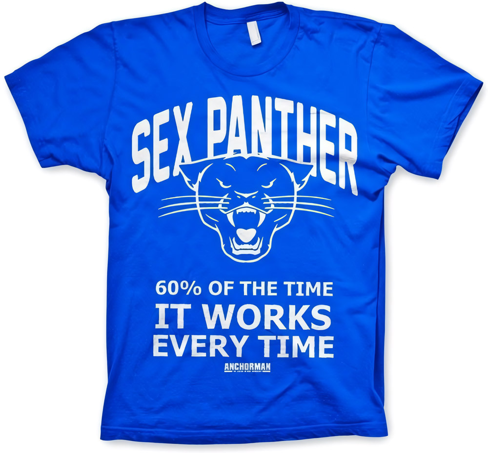 Anchorman Sex Panther T-Shirt Blau - Herren / Unisex