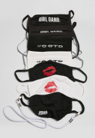 Urban Classics Mundschutz Face Mask 7-Pack Black+White