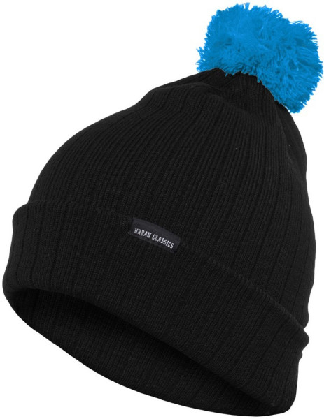 Urban Classics Beanie Contrast Bobble Beanie Black/Tur