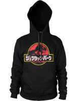 Jurassic Park Japanese Distressed Logo Hoodie Black Jurassic Park Japanese Distressed Logo Hoodie Black