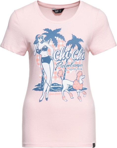 Queen Kerosin Damen T-Shirt Chi Chi Beach Poodle