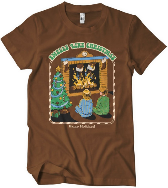 Steven Rhodes Smells Like Christmas T-Shirt Brown