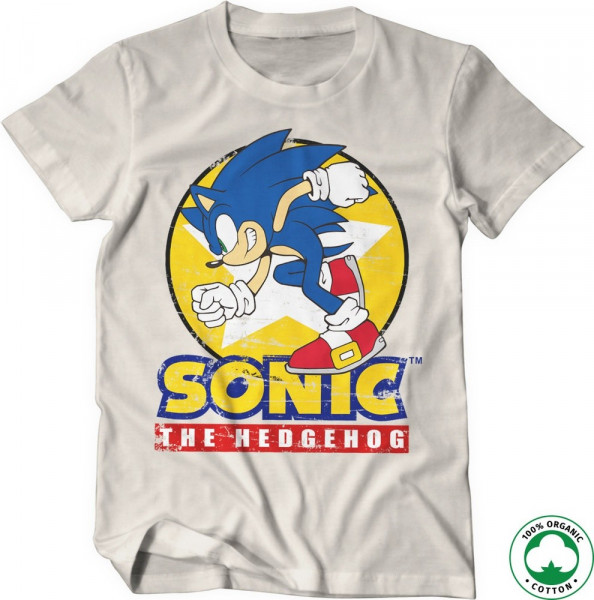 Fast Sonic The Hedgehog Organic Tee T-Shirt Off-White