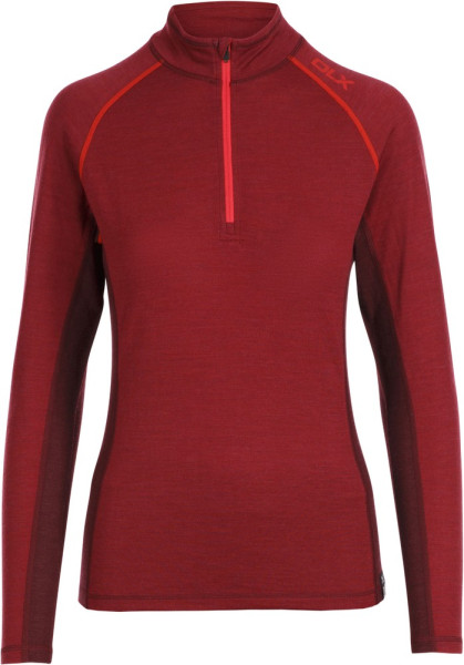 DLX Damen Funktionsunterwäsche Gretal - Female Base Layer Top Dark Hibiscus Marl