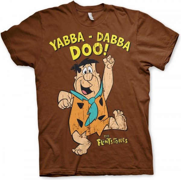 The Flintstones Yabba-Dabba-Doo T-Shirt Brown
