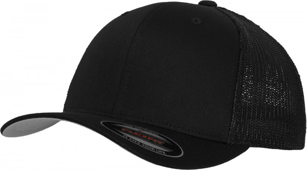 YUPOONG Inc. Cap Flexfit Mesh Trucker Cap in Black