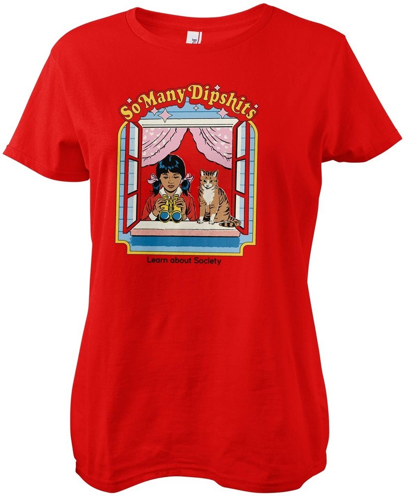 Steven Rhodes Damen So Many Dipshits Girly Tee - Damen