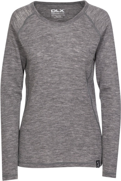 DLX Damen Funktionsunterwäsche Libra - Female Dlx Merino Base Layer Top Dark Grey Marl