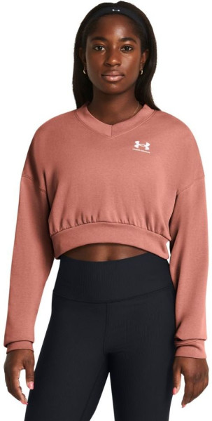 Under Armour Damen Longsleeve Ua Rival Terry Os Crop Crw