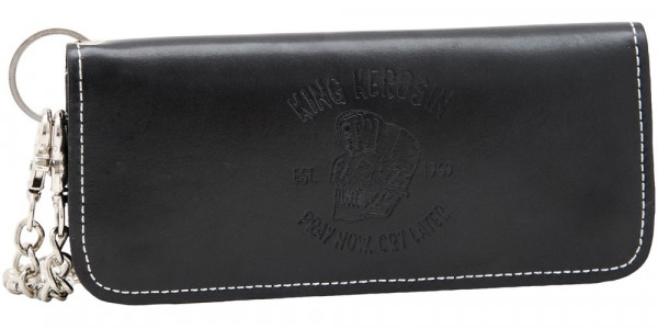 King Kerosin Geldbörse mit Kette und Stanzmotiv 280093 Schwarz