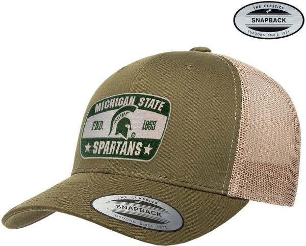 Michigan State Spartans Premium Trucker Cap Olive/Khaki