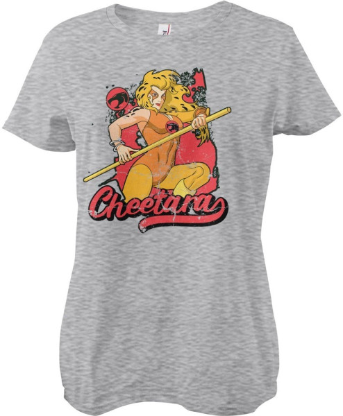 Bored of Directors Thundercats - Cheetara Distressed Girly Tee Damen T-Shirt Heathergrey
