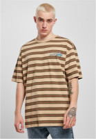 Starter Black Label T-Shirt Look For The Star Striped Oversize Tee Unionbeige/Darkolive/Bark