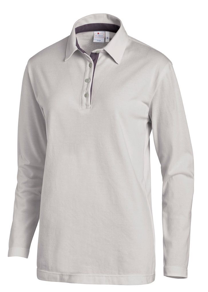 Leiber Polo-Shirt mit Langärmeln 08/2638/2912 Silbergrau/Grau - Herren / Unisex