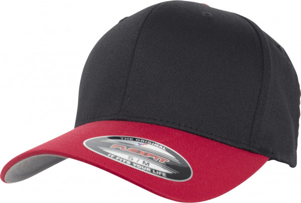 Flexfit Cap Wooly Combed 2-Tone Black/Red
